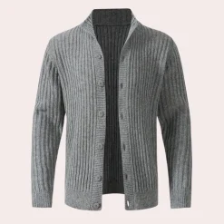 Truien & Vesten Heren*ETHAN - Stoer Gebreid Zomer Vest voor Heren Grijs