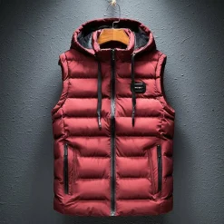 Truien & Vesten Heren*ETTORIO - Lichte lange bodywarmer met capuchon voor heren, perfect voor de zomer