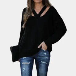 Truien & Vesten Dames*Eva - Luchtige Damestrui met Stijlvolle V-hals voor de Zomer