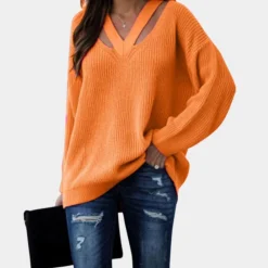 Truien & Vesten Dames*Eva - Luchtige Damestrui met Stijlvolle V-hals voor de Zomer