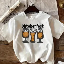 Topjes & Shirts Dames*Evelien - Trendy Zomerse Oktoberfest T-shirt voor dames Wit
