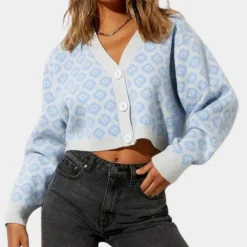 Truien & Vesten Dames*Evita - Luchtig gebloemd trui-vest voor dames - Zomereditie