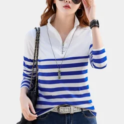 Topjes & Shirts Dames*Fabiana - Casual Gestreept Dames T-shirt voor Zomer en Lente