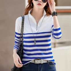 Topjes & Shirts Dames*Fabiana - Casual Gestreept Dames T-shirt voor Zomer en Lente