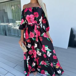 Jurken & Jumpsuits Dames*FALLON - Off shoulder zomer maxi jurk