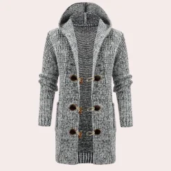 Truien & Vesten Heren*Fanis - Zacht gebreid herenvest met capuchon voor de zomer