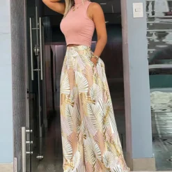 Broeken & Rokken Dames*Felice - Stijlvolle wijde damesbroek voor de zomer