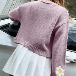 Truien & Vesten Dames*Fernanda - Stijlvol Bloemenvest voor Dames - Zomerse Editie