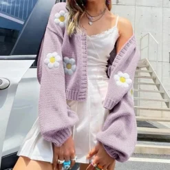 Truien & Vesten Dames*Fernanda - Stijlvol Bloemenvest voor Dames - Zomerse Editie