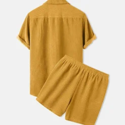 Sets Heren*FERRAN - Heren corduroy set voor de zomer