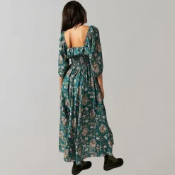 Jurken & Jumpsuits Dames*Fie - Zomerse gebloemde midi-jurk met ruches