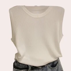 Topjes & Shirts Dames*Fiona - Effen gebreid damesshirt voor de zomer