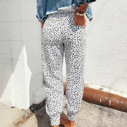 Broeken & Rokken Dames*FIONA - Zomerse broek met luipaardprint