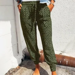 Broeken & Rokken Dames*FIONA - Zomerse broek met luipaardprint