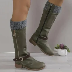 Damesschoenen*FIONNA - Zomerse dameslaarzen in effen kleur