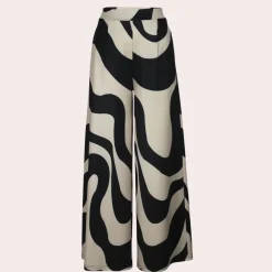 Broeken & Rokken Dames*Fisseha - Stijlvolle Dames Wijde Broek met Hoge Taille voor de Zomer