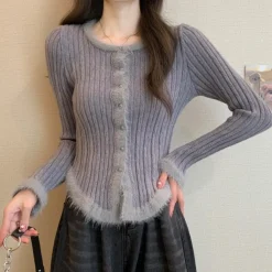 Topjes & Shirts Dames*Flavie - Comfortabel en trendy gebreid geribd damesvest voor de lente en zomer