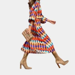 Jurken & Jumpsuits Dames*Fleurine - Comfortabele en kleurrijke damesjurk voor de zomer