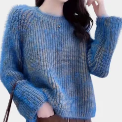 Truien & Vesten Dames*FLOR - Stijlvolle Zomerse Trui voor Dames Blauw