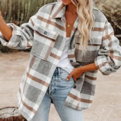 Jassen Dames*Florentina - Comfortabele en stijlvolle geruite damesjas voor de zomer