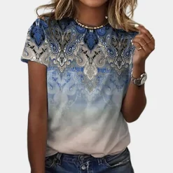 Topjes & Shirts Dames*Florinda - Stijlvolle dames zomerblouse voor de lente en zomer