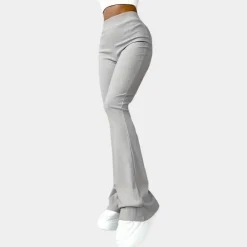 Broeken & Rokken Dames*Franca - Geribde uitlopende zomerbroek voor dames