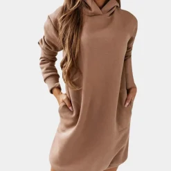 Jurken & Jumpsuits Dames*Francine - Comfortabele damesjurk met capuchon voor de zomer