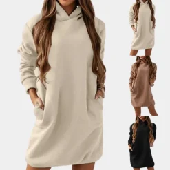 Jurken & Jumpsuits Dames*Francine - Comfortabele damesjurk met capuchon voor de zomer