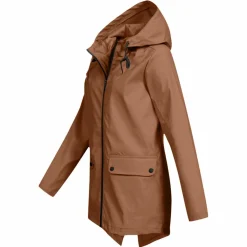 Jassen Dames*FRANCINE - Lange regenjas met capuchon voor dames