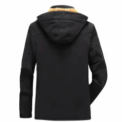 Jassen Heren*FRANCIS - Winterjas voor heren met afneembare capuchon Zwart