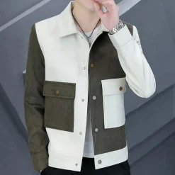 Jassen Heren*FRED - Elegante Zomerjas met Kleurcontrast voor Heren