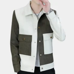 Jassen Heren*FRED - Elegante Zomerjas met Kleurcontrast voor Heren