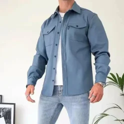 Jassen Heren*FRED - Stijlvol shirt met lange mouwen voor de zomer