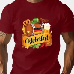 Shirts Heren*Frederic - Zomerse Oktoberfest Casual Crew overhemd voor heren