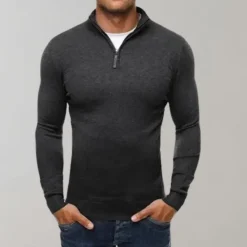 Truien & Vesten Heren*Fredrik - Lichte herensweater met rits voor de zomer