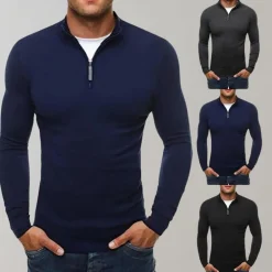 Truien & Vesten Heren*Fredrik - Lichte herensweater met rits voor de zomer