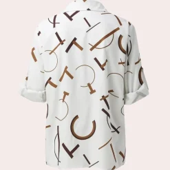 Blazers & Blouses Dames*Freida - Chic damesblouse voor de zomer Wit-kaki