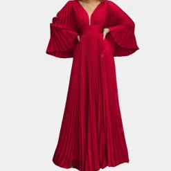 Jurken & Jumpsuits Dames*Furman - Elegante en geplooide maxi-jurk voor dames - Zomerse Stijl