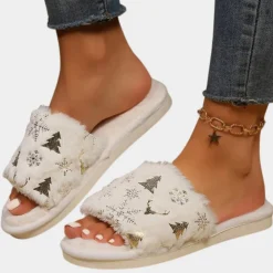 Damesschoenen*GABBIE - Trendy Kerstpantoffels voor Dames