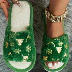 Damesschoenen*GABBIE - Trendy Kerstpantoffels voor Dames