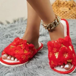 Damesschoenen*GABBIE - Trendy Kerstpantoffels voor Dames