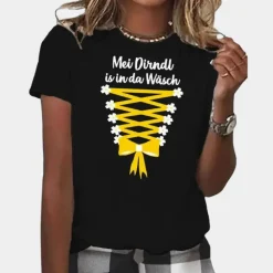 Topjes & Shirts Dames*Gala - Stijlvol Dirndl T-shirt voor Zomerfeesten en Oktoberfest