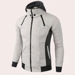 Jassen Heren*Gaspar - Sportieve zomer herenhoodie met rits