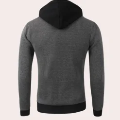 Jassen Heren*Gaspar - Sportieve zomer herenhoodie met rits