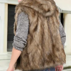 Truien & Vesten Heren*Gellert - Stijlvol zomervest voor heren met capuchon Bruin