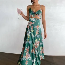 Jurken & Jumpsuits Dames*GEORGETTE - Elegante en stijlvolle zomerjurk Groen