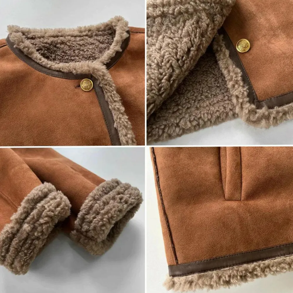 Leren Jassen Dames|Jassen Dames*GEORGIA - Stijlvolle jas voor vrouwen Bruin sepia