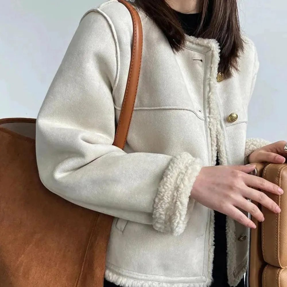 Leren Jassen Dames|Jassen Dames*GEORGIA - Stijlvolle jas voor vrouwen Bruin sepia