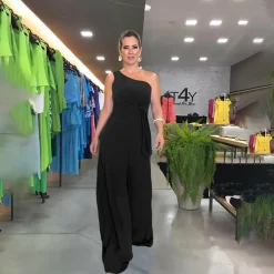 Jurken & Jumpsuits Dames*GEORGINA - Stijlvolle zomerse jumpsuit met één schouder