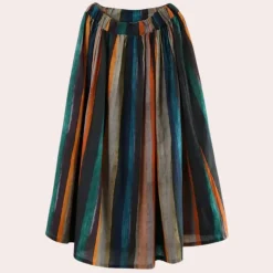 Broeken & Rokken Dames*Gete retro zomerrok voor dames Streep